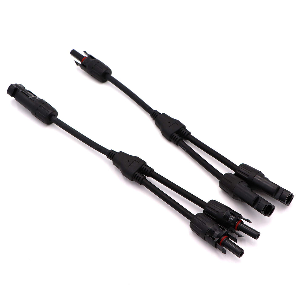 Ruikarhop MC4 Connectors Y Branch 1 to 2 Parallel Adapter Cable Wire Plug,MC4 Assembly Tool and 5 Pair MC4 Male/Female Solar Panel Cable Connectors