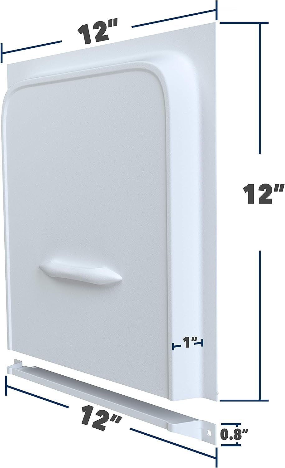 RV Screen Door Slide, ELEFOCUS Camper Screen Door Slider Panel and Handle Slider for RV, Trailer, Camper, Cargo Trailer, Motor Home, 12" x 12"