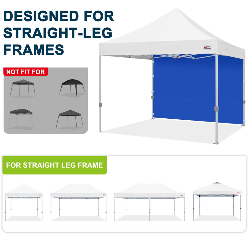 MASTERCANOPY Instant Canopy Tent Sidewall for 10x10 Pop Up Canopy,1 Pack (10x10 Feet, Blue)