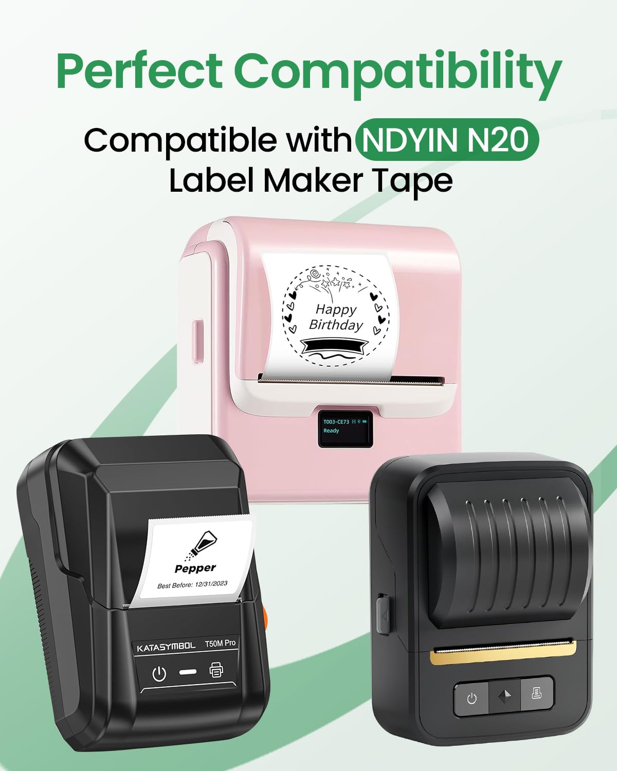 3-Rolls Thermal Labels Compatible with SUPVAN T50M pro,ETIKEZ PM260,NDYIN N20 and ORGSTA T003 Label Maker Tape, 40x30mm(1.57"x1.18"),230 Labels/Roll,Thermal Labels for N20 Label Maker