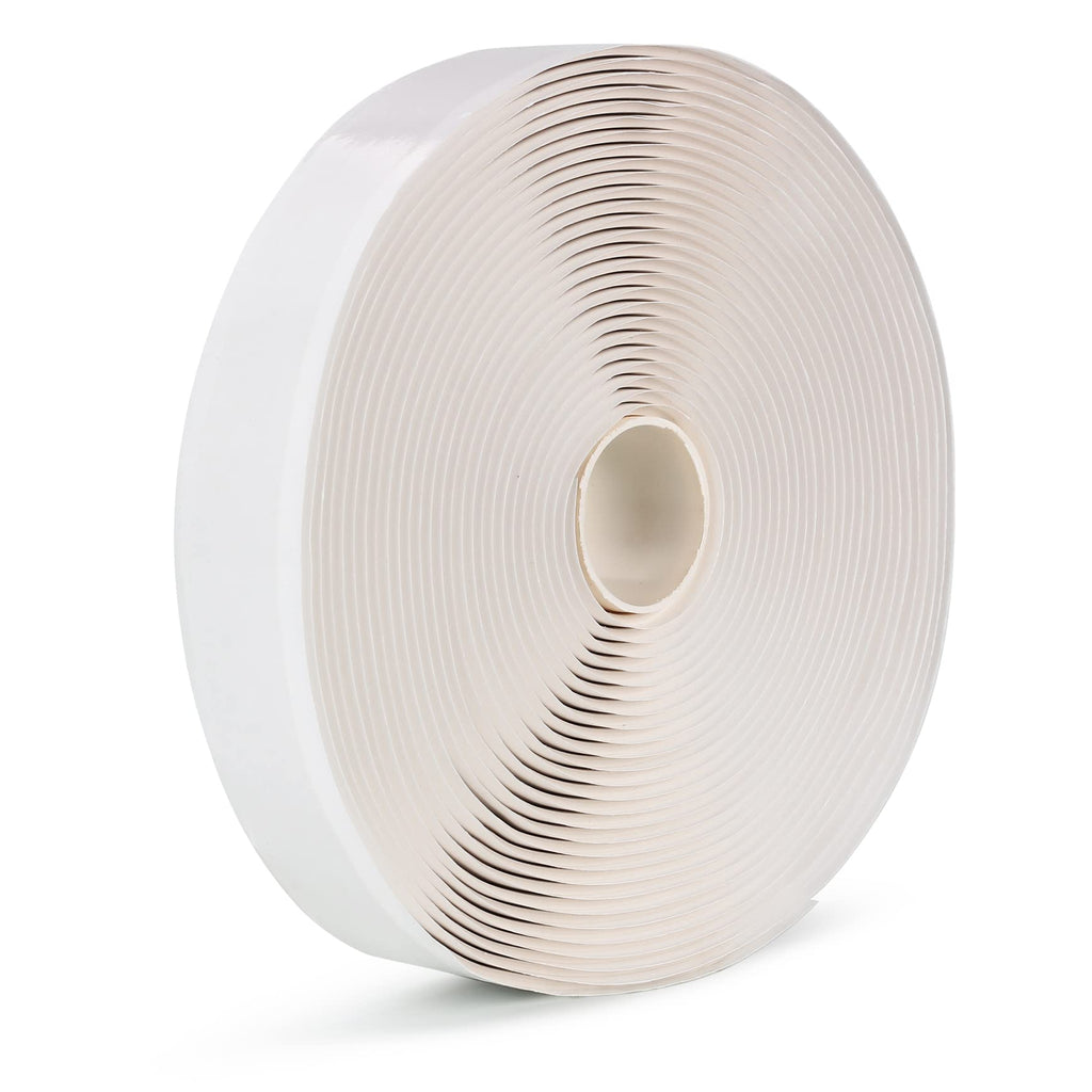 LLPT Butyl Putty Tape White 1 Inch x 33Ft 1 Roll Tight Seal for Leak Proof RV Repair Window Glass Boat Sealing Roof Pipe Patching(WST233)