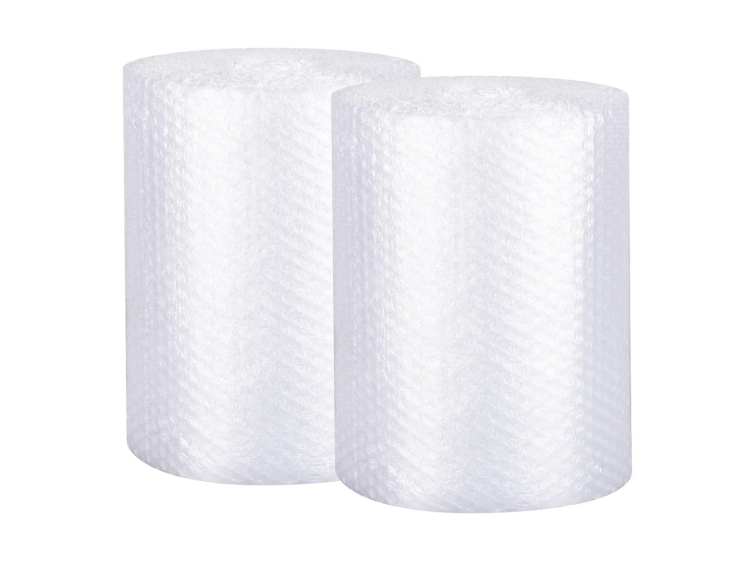 Bubble Cushioning Wrap Rolls 2-Pack,Easy to Tear Small Bubble Thicker & Durable for Packing Delivering & Moving Perforated every 12in 12 Inchx72 Feet Total (white),MR011902