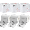 NIIMBOT Labels for B1/B21/B3S/K3 Label Maker, (3 Rolls, 1.57'' x 0.47'' / 40x12mm) Thermal Sticker Label, Waterproof, Oil-Proof and Tear-Proof, Self-Adhesive Thermal Labels (White)