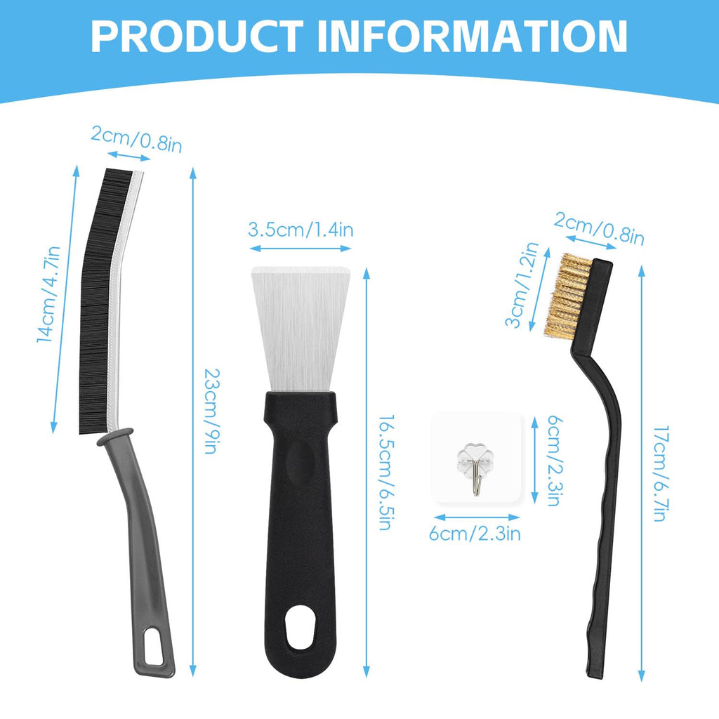 Tiny Chou Cleaning Brush, 13Pcs Hard Bristle Crevice Cleaning Brush, Multifunctional Gap Scrub Brush, Bathroom Cleaner Tools for Household Use, Kitchen, Window Track, Faucets, Toilet, Grout,Car