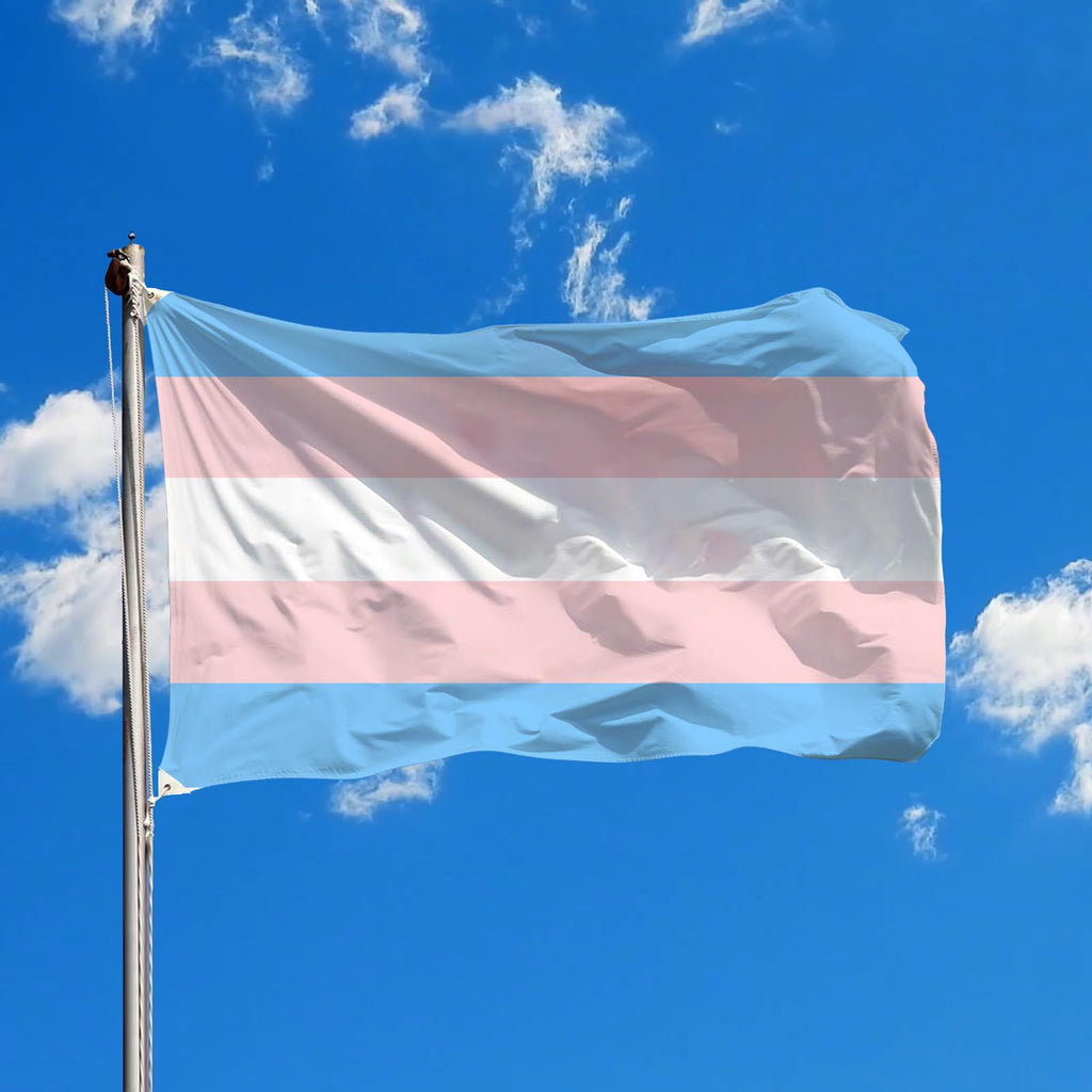 MEPLUM Pride 3x5 FT FTM Transgender Trans Flag Bundle for LGBTQ+ Accessories Present Celebration Parades Home Decor Party Supplies Festivals