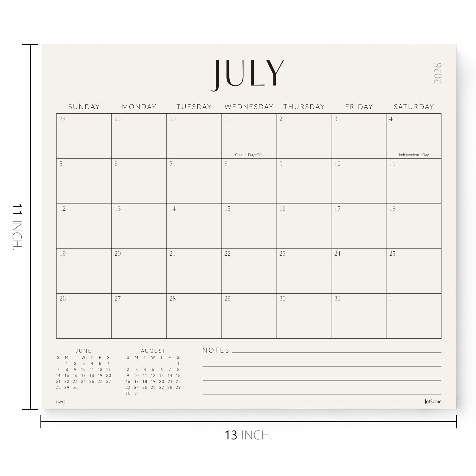 Jotsome Magnetic Calendar for Refrigerator 2026-2027, Monthly Fridge Calendar From January 2026 to June 2027 13x11 inch, Easy Planning