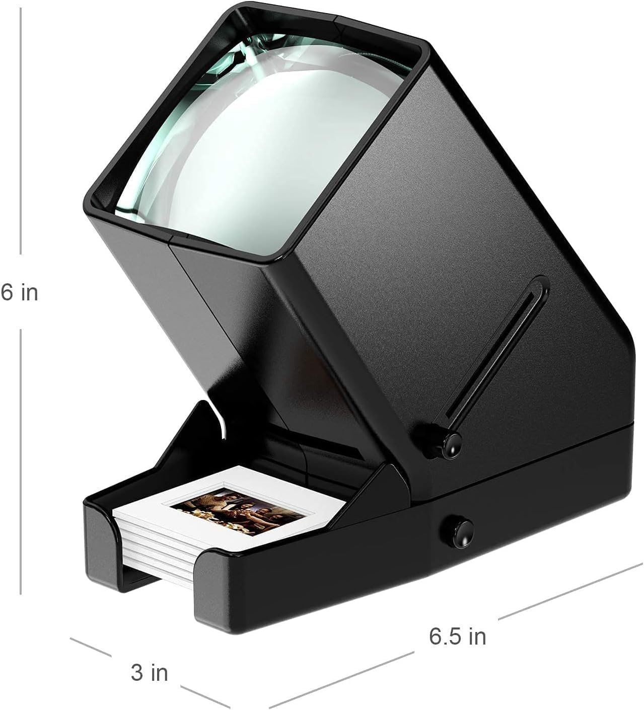DIGITNOW 35mm Film and Slide Viewer, 3X Magnification and Desk Top LED Lighted Illuminated Viewing and Battery Operation-for 35mm Slides & Positive Film Negatives(4AA Batteries Included)