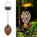 (1 Pack) Tomshine Hanging Solar Light, Solar Garden Lantern Outdoor, Solar Powered LED Lantern Light, Metal Decorative Lamp Waterproof for Outdoor Hanging Decor for Pathway Walkway Garden Yard