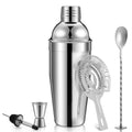 HANFLLC 24oz Cocktail Shaker Set, Drink Shaker Cocktail Kit 304 Stainless Steel, Martini Shakers with Strainer, Bar Drink Shakers for Cocktail with Mixing Spoon & Double Sided Jigger Men Gifts Ideas