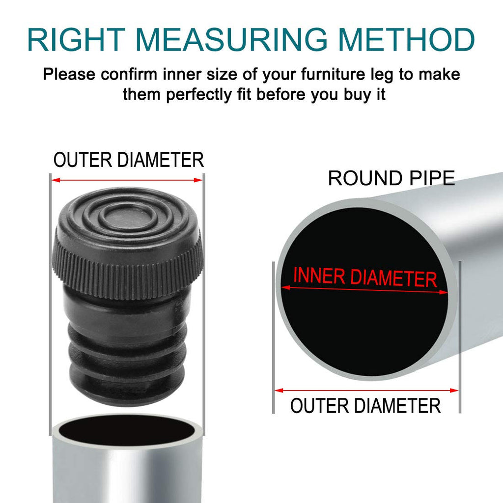 uxcell Leveling Feet 1" 25mm OD Round Insert Furniture Adjustable Leveler 8 Sets