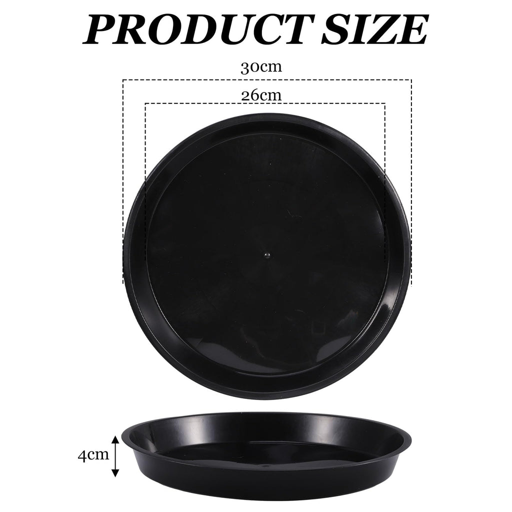 Provone 10 Pack Plant Saucers 12 Inches Medium Plastic Plant Drip Trays, Plant Saucers for Potted Plants & Felt Mat for Floor Protection, Plant Tray for Outdoor/Garden Planter Pot