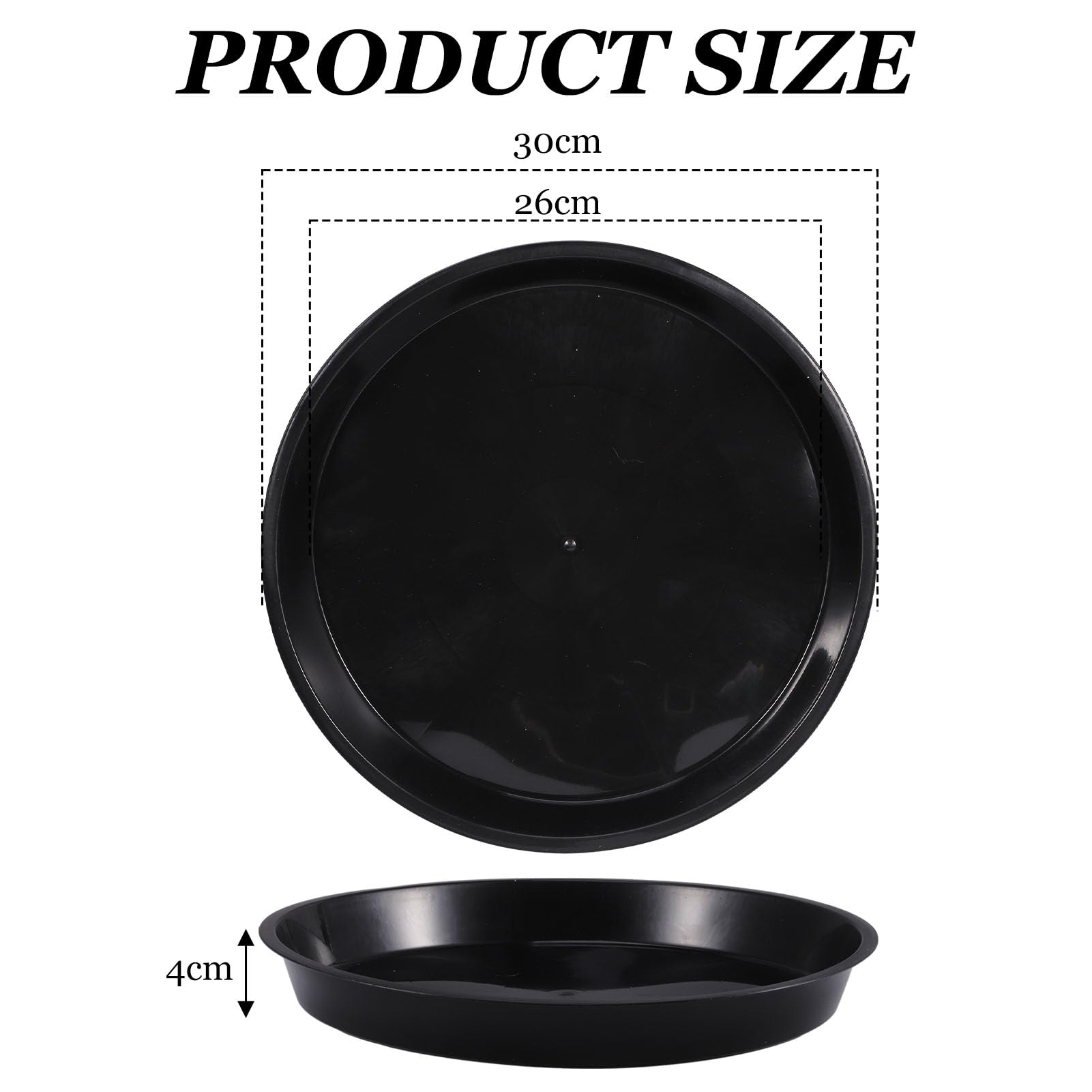 Provone 10 Pack Plant Saucers 12 Inches Medium Plastic Plant Drip Trays, Plant Saucers for Potted Plants & Felt Mat for Floor Protection, Plant Tray for Outdoor/Garden Planter Pot