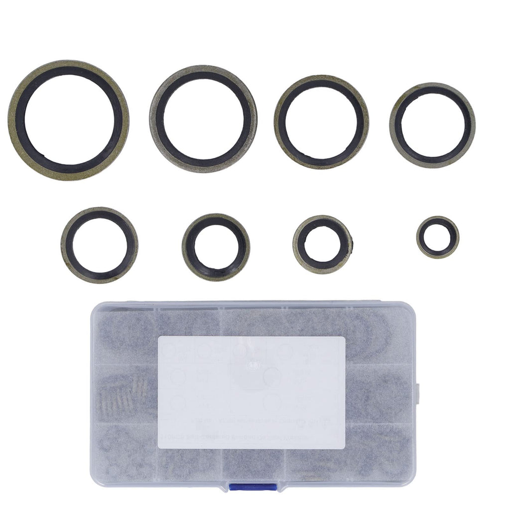 110 Pcs 8 Sizes Oil Seal Washer Automotive Drain Plug Gaskets Oil Crush Washers M6 M8 M10 M12 M14 M16 M18 M20