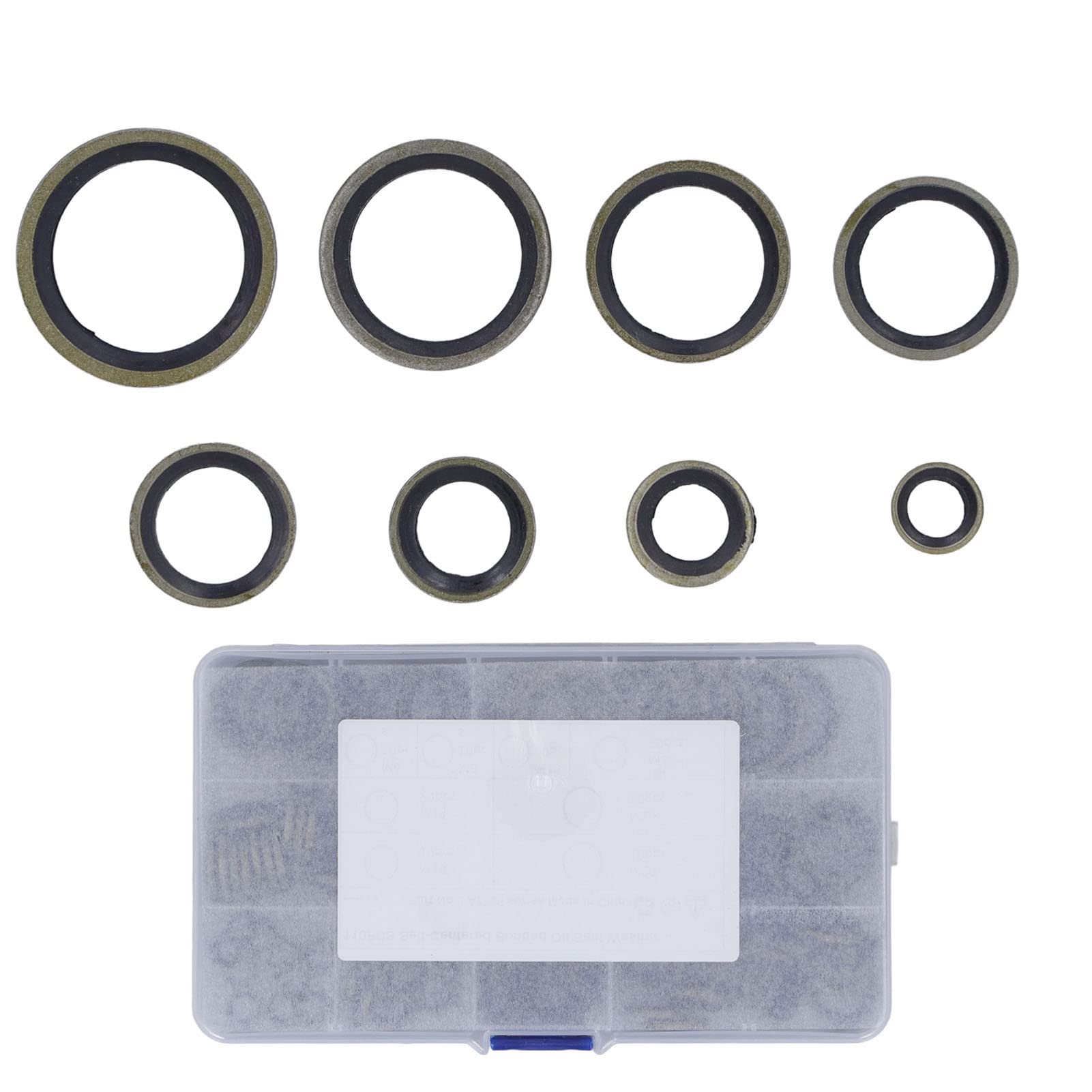 110 Pcs 8 Sizes Oil Seal Washer Automotive Drain Plug Gaskets Oil Crush Washers M6 M8 M10 M12 M14 M16 M18 M20
