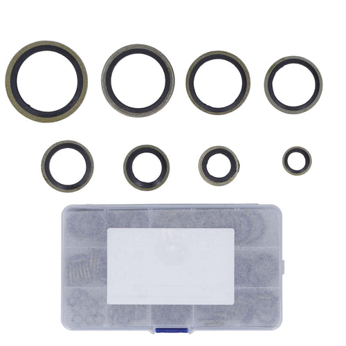110 Pcs 8 Sizes Oil Seal Washer Automotive Drain Plug Gaskets Oil Crush Washers M6 M8 M10 M12 M14 M16 M18 M20