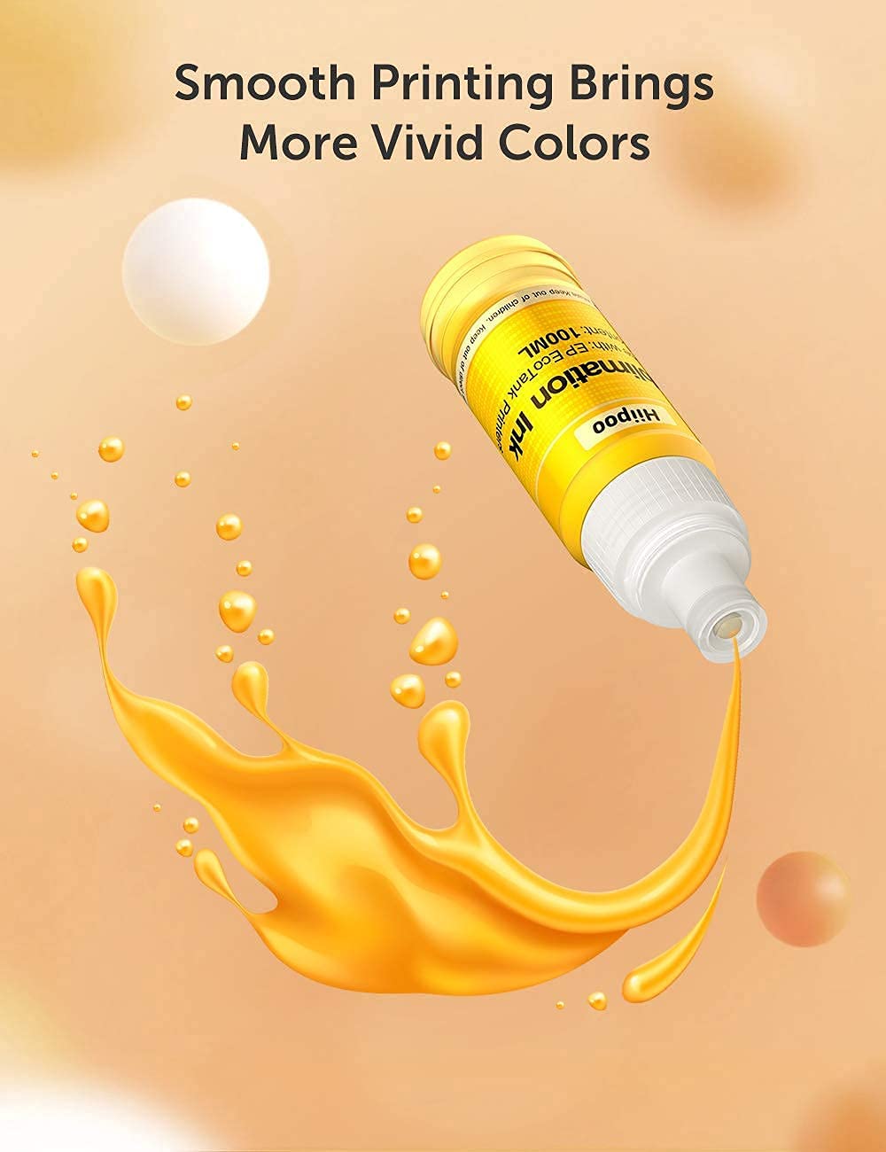 Hiipoo Sublimation Ink for EcoTank Supertank Inkjet Printers ET-2720 ET-2760 ET-2800 ET-15000 ET-2803 ET-2850 ET-3760 ET-4800 ET-4760 Heat Press Transfer on T-Shirt Mug (Autofill/ICC-Free/Anti-UV)