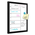 Aitakatta Weekly Dry Erase Whiteboard Calendar, 15.7"x11.8" Magnetic Surface Memo Board, Minimal Design Weekly Planner for Wall, Black Wood Frame Dry Erase Board for Office School Home(ZLBB-S-BK-3040)