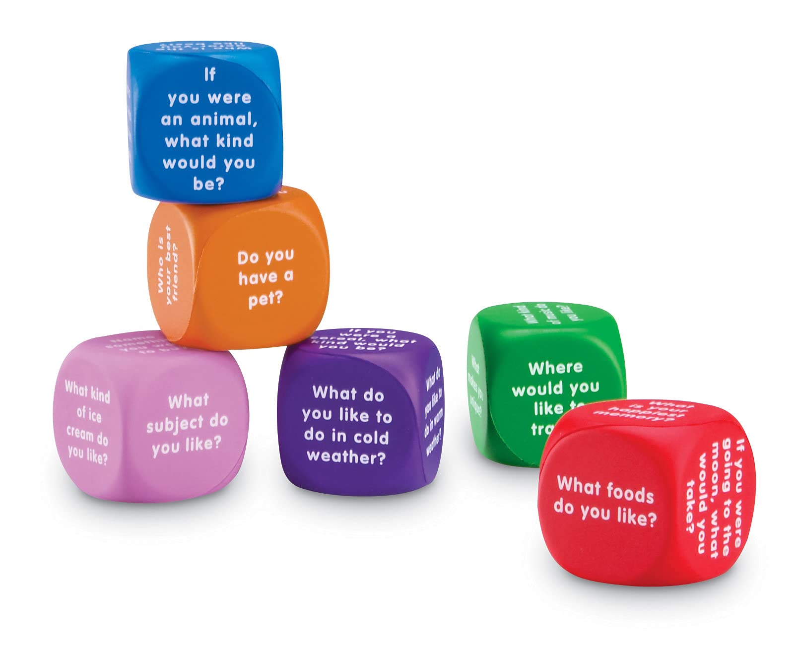 Learning Resources LER7300 Conversation Cubes, Social Dice, Autism Therapy, Ice Breaker Cubes, Ages 6+