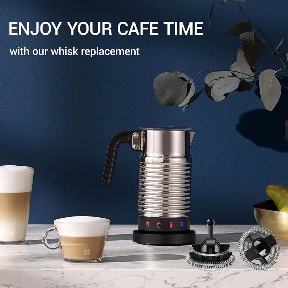 2pcs Stainless Steel Milk Frother Whisk Replacement Parts for Nespresso Aeroccino 3 or 4 Plus, Durable ABS Material Frothing Accessories with Rust Proof Design