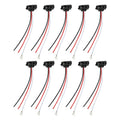 Newnessai 10 Pcs 3-Pin Trailer Connector, 3 Wires Pigtail Harness Plug for Trucks' Stop Turn Tail Backup for 4" Round & 6" Oval