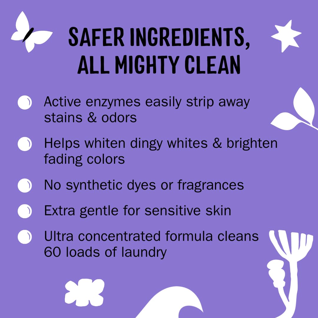 Molly's Suds Super Powder Detergent | Natural Extra Strength Laundry Soap, Stain Fighting & Safe for Sensitive Skin | Earth Derived Ingredients | Lavender Scented, 60 Loads