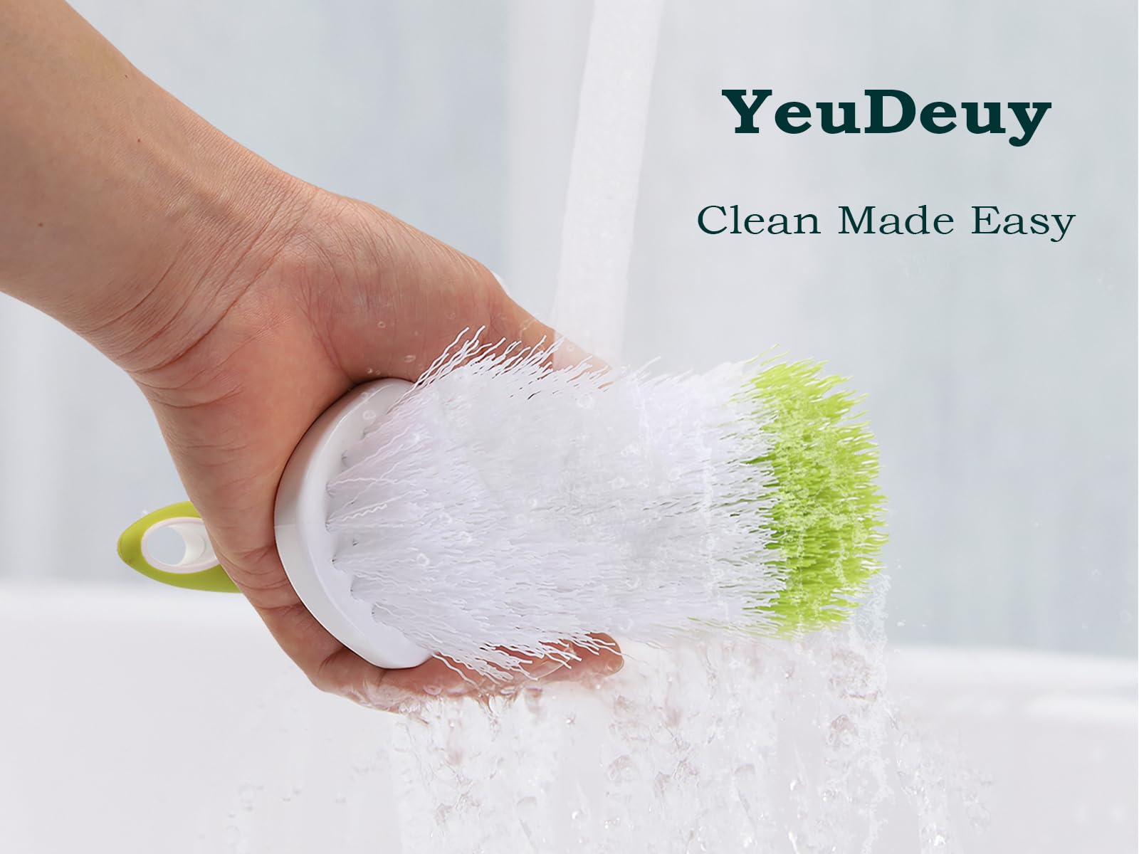 Scrub Brush for Cleaning, Heavy Duty Shower Scrubber with Stiff Bristles for Tub, Sink, Floor, Tile, and Carpet Scrubbing, 3 Pack