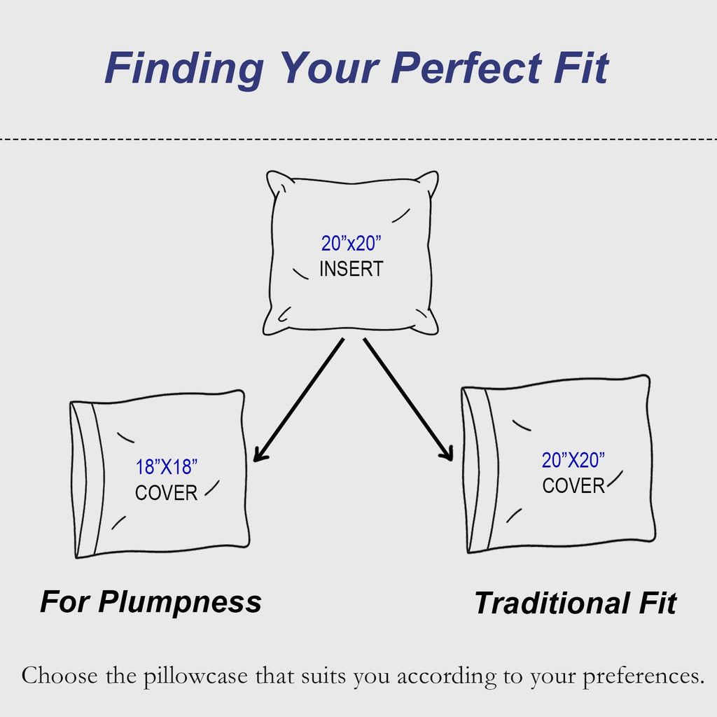 Wuuyuef 20x20 Pillow Inserts Set of 2, Hypoallergenic Machine Washable Fluffy Microfiber Cushions, Premium Soft Throw Pillow Stuffer for Couch , Sofa – White