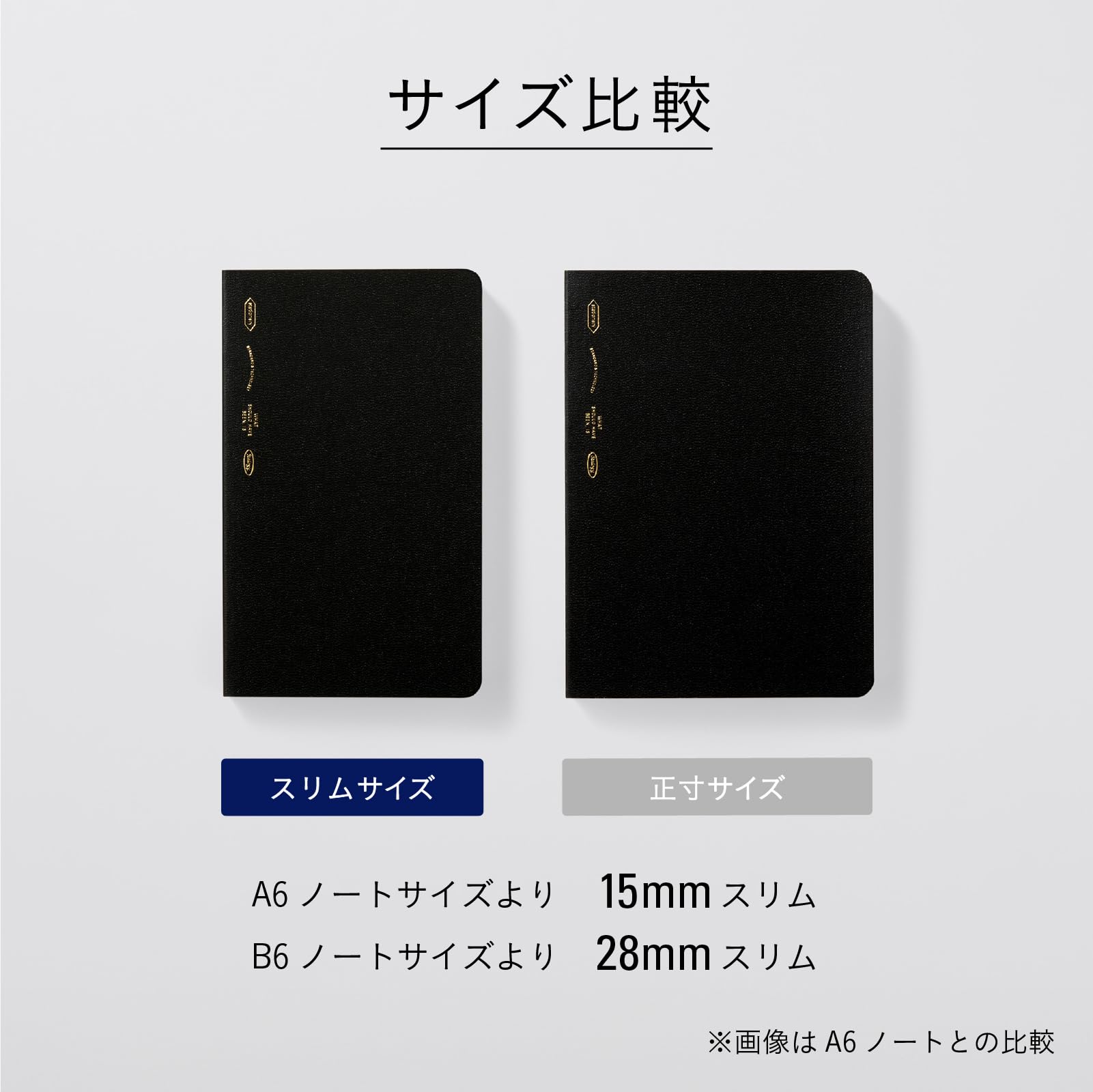 Nitoms SS1022 STALOGY Notebook, B6, Slim, Squared, 1/2 Ear, Black