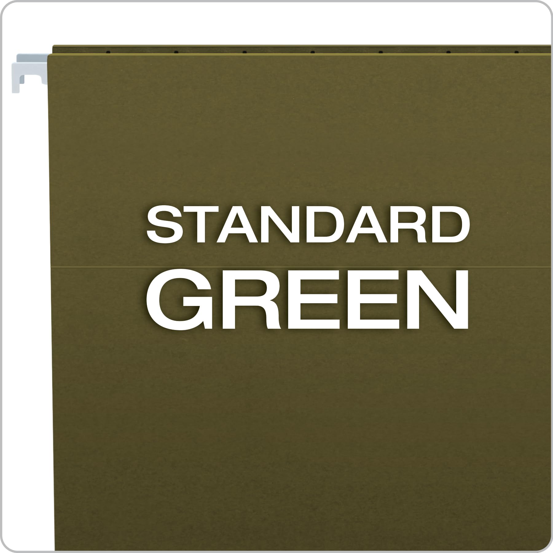 Pendaflex Hanging File Folders, Legal Size, Standard Green, 25/Box, Smooth Glide Rods, Recycled Paper, Light Interior, Durable Organization for Office or Home Filing Systems