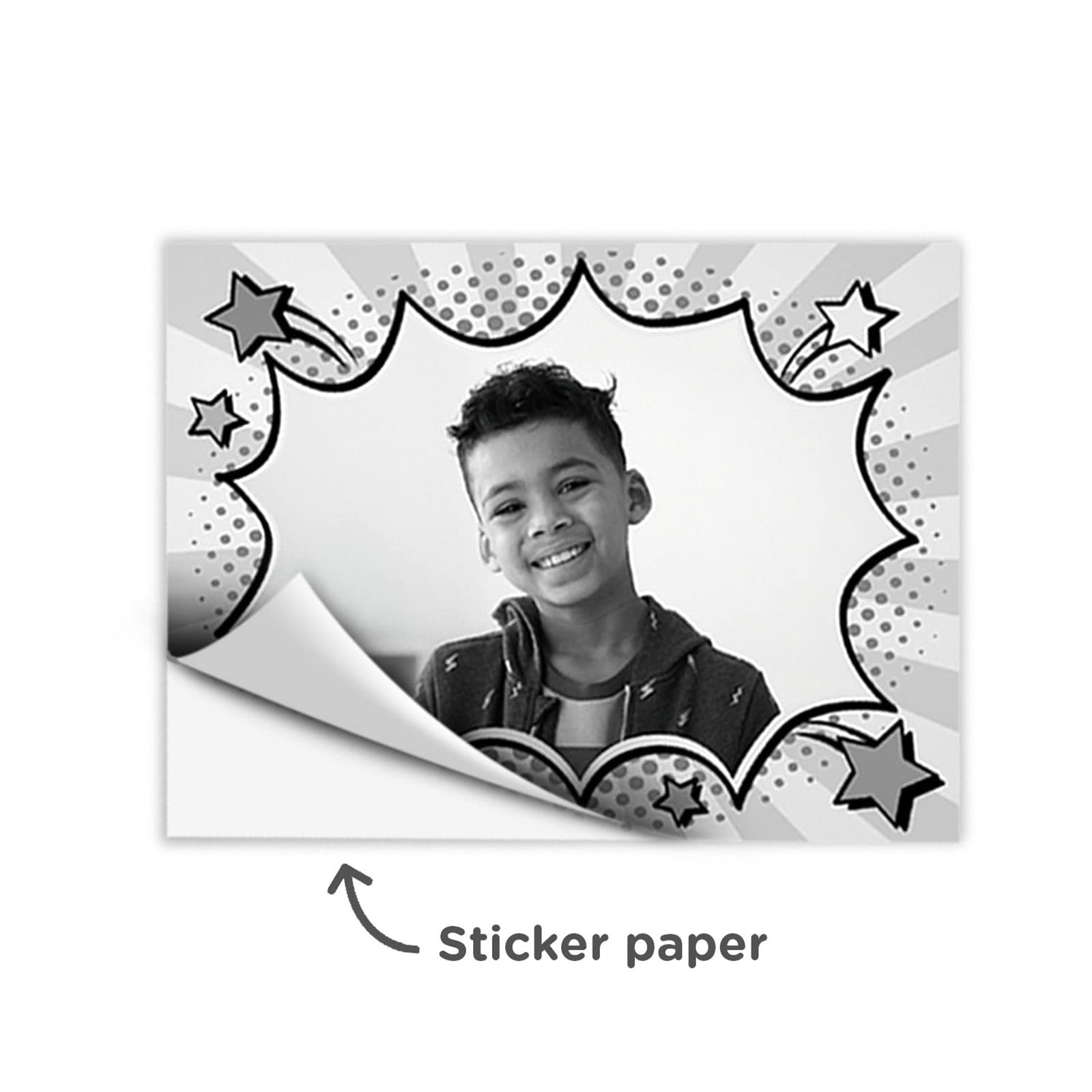 VTech KidiZoom PrintCam Paper Refill 10-Pack, White with 8 Regular Paper Rolls, 2 Adhesive Sticker Paper Rolls, Quick Start Guide