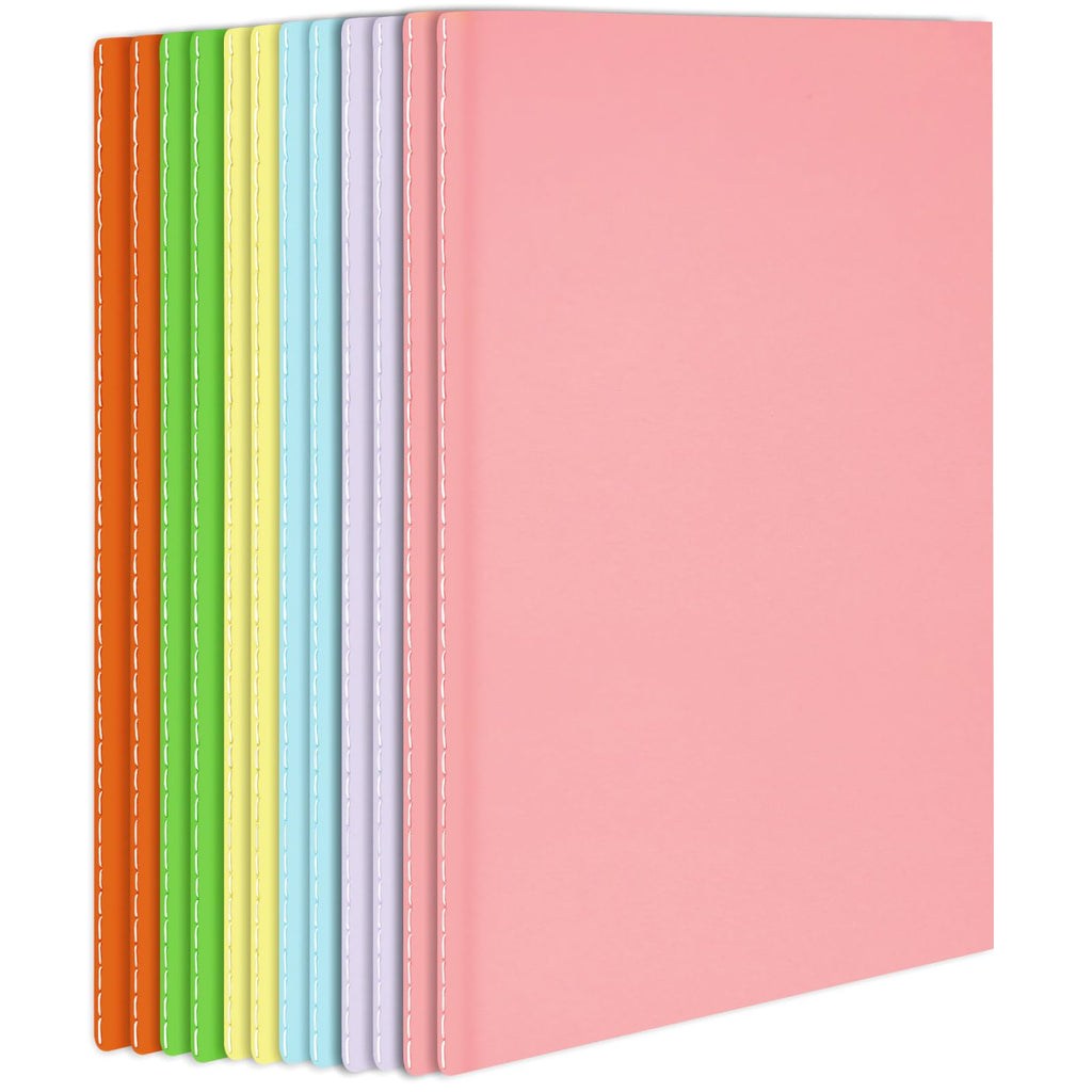 12 Pack A5 Blank Notebooks Bulk, 8.5x5.5" Unlined Journals 60 Pages(30 Sheets) Kraft Sketchbook Notebook for Kids Students School Office Home (2Pcs x 6 Colors)