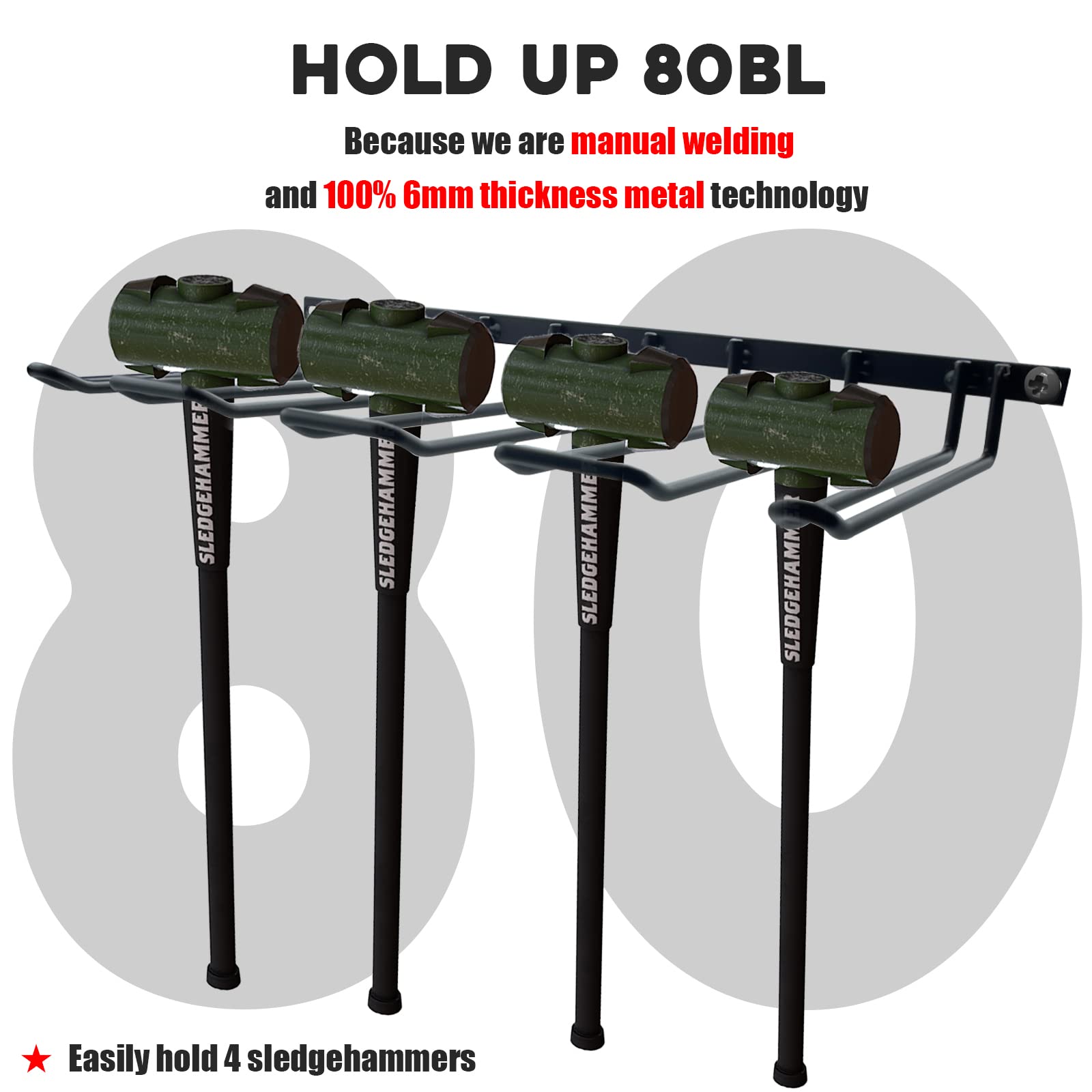 Drill Holder, Power Tool Organizer, 80LB Bearing Wall Mount 4 Cordless Metal Shelf Holder, Utility Storage Rack for Dewalt Cordless Tools (2 Pack)