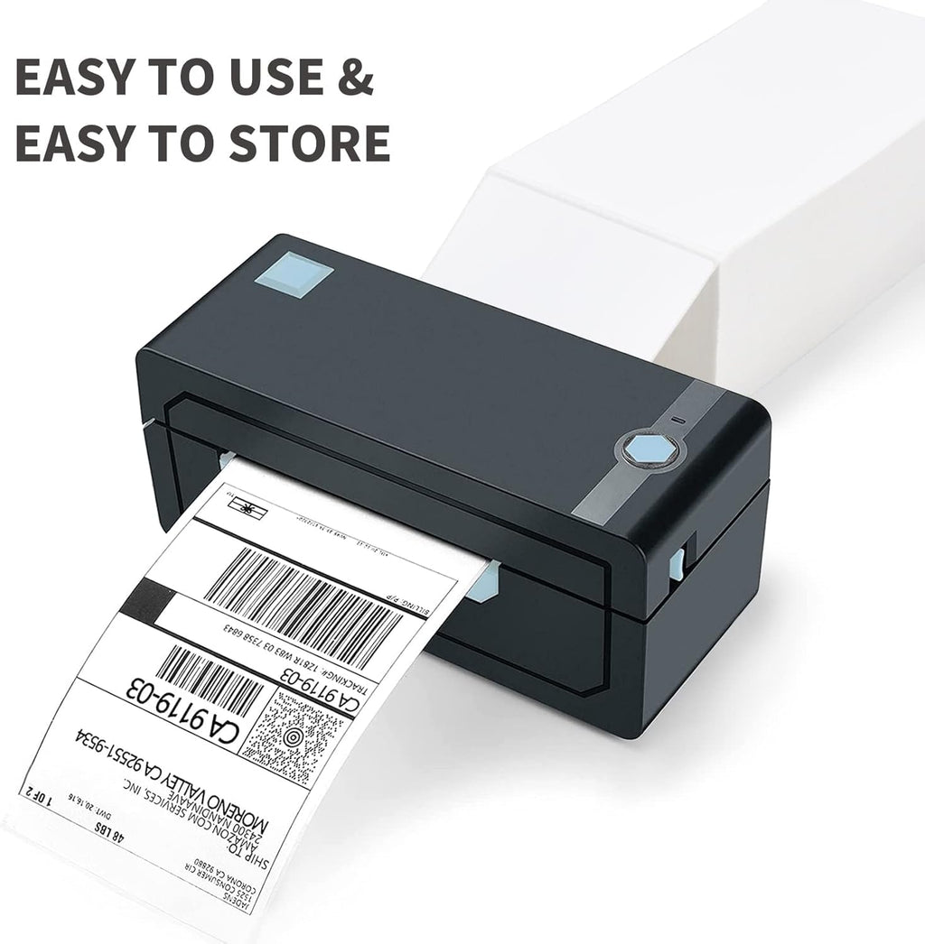 L LIKED 500 Fanfold 4" x 6" Direct Thermal Shipping Labels, with Perforated Line for Thermal Printers - Compatible with Zebra & Rollo Printer