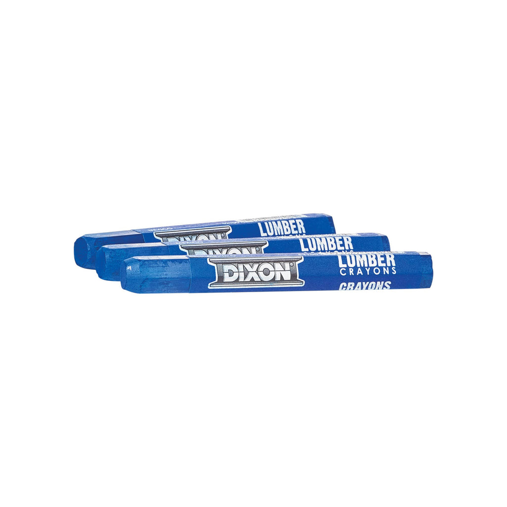 Dixon 52100 Lumber Marking Crayons, Blue, 12-Pack