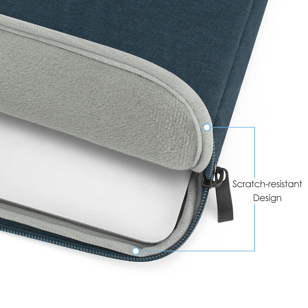ProElife 13-Inch Laptop Sleeve Case for 2026-2022 MacBook Air 13.6 inch M5 M4 M3 Chip & MacBook Neo 13'' A18 Pro, Pro 13'' M2 Chip Accessory Traveling Carrying Canvas Bag Cover Simple Case (Navy Blue)