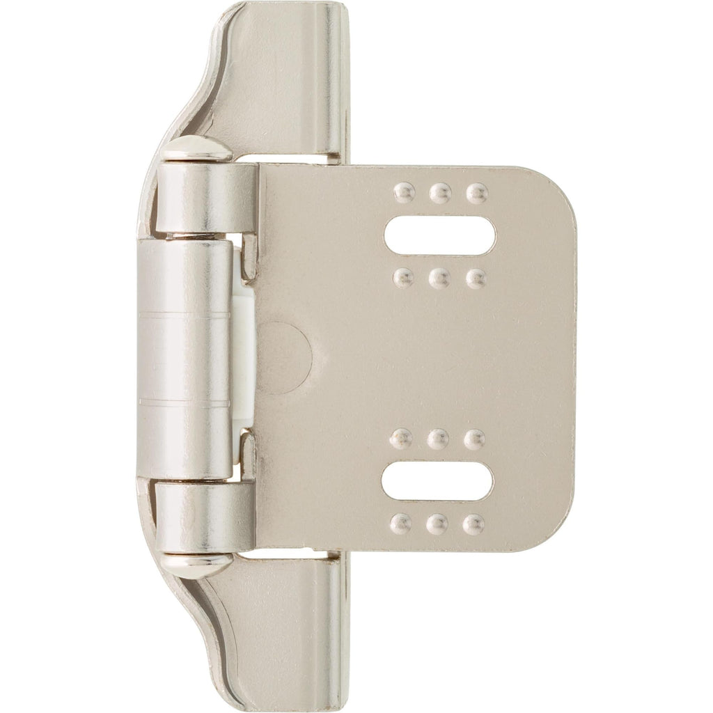 Franklin Brass (10-Pack) Self-Closing Cabinet Hinges Semi-Wrap 1/4' Overlay for Cabinet Doors Kitchen/Cabinets/Cupboards/Furniture Satin Nickel H01911K-SN-B