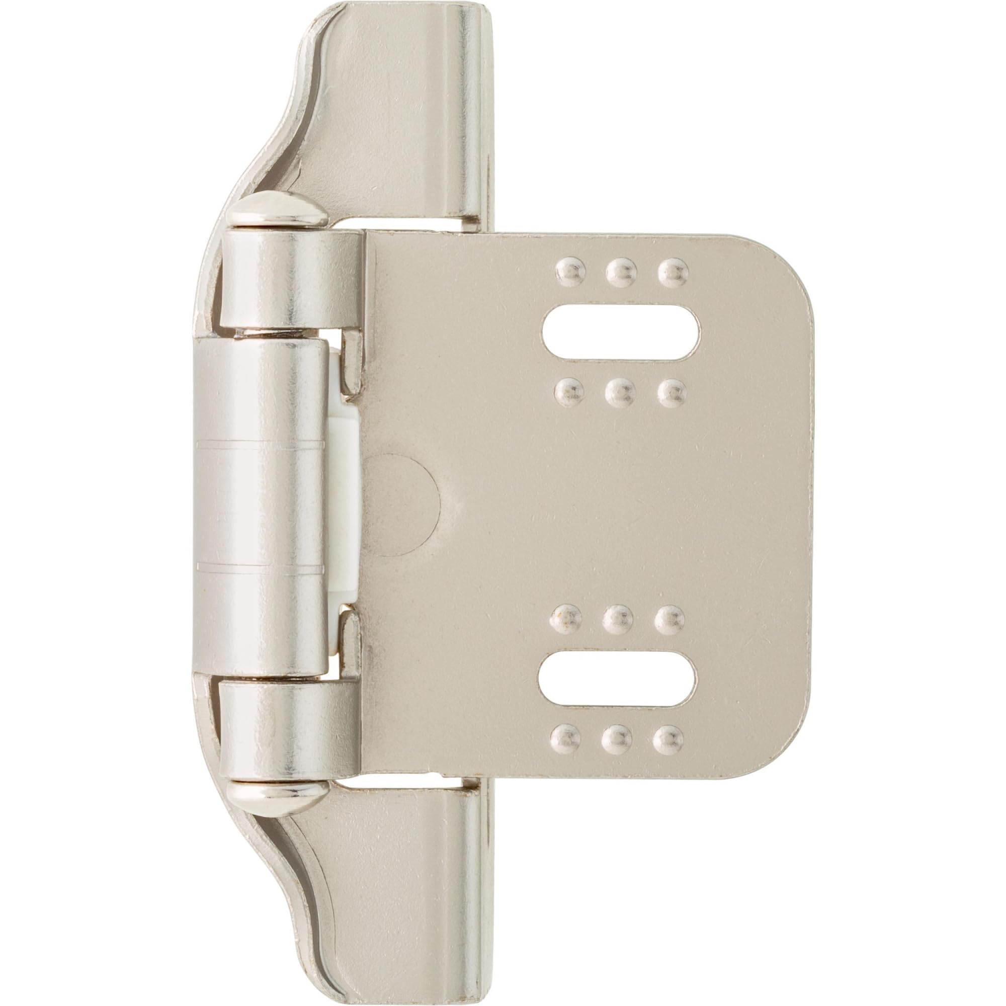 Franklin Brass (10-Pack) Self-Closing Cabinet Hinges Semi-Wrap 1/4' Overlay for Cabinet Doors Kitchen/Cabinets/Cupboards/Furniture Satin Nickel H01911K-SN-B