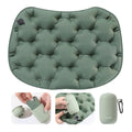 LRTOEH Inflatable Seat Cushion, Lightweight Portable Air Cushion with Pump, Airplane Seat Pad for Flights Pressure Relief, Waterproof Chair Pad, Stadium Cushions for Travel, Camping, Hiking(Green)