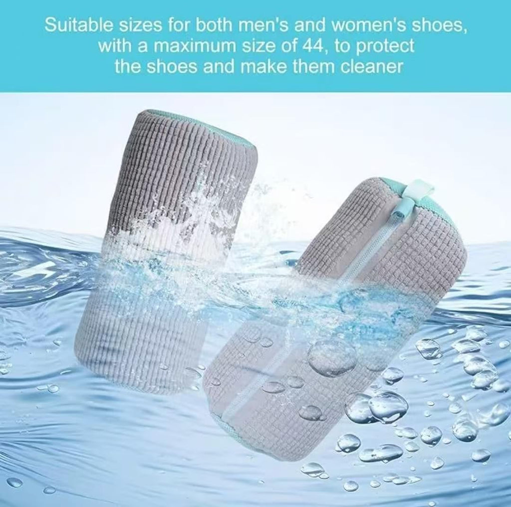 Shoe Laundry Bags for Washing Machine, 2Pcs Reusable Shoe Washing Bag, Laundry Bag for Washer and Dryer (Grey-2PCS)