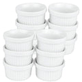 12 Pack of Mini Ramekins - 1 oz./30 ml Porcelain Souffle Dish, Dipping Sauce, Small Dessert Cups Set, Microwave & Oven Safe by Kÿchen