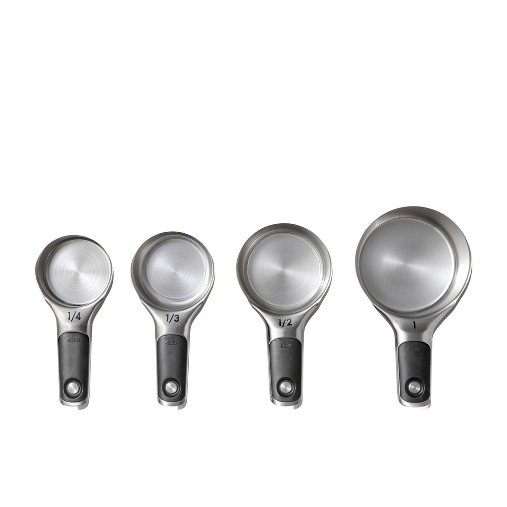 OXO Good Grips Measuring Cup Set of 4 pcs - Stainless Steel, Silver, Small (11137700MLNYK)