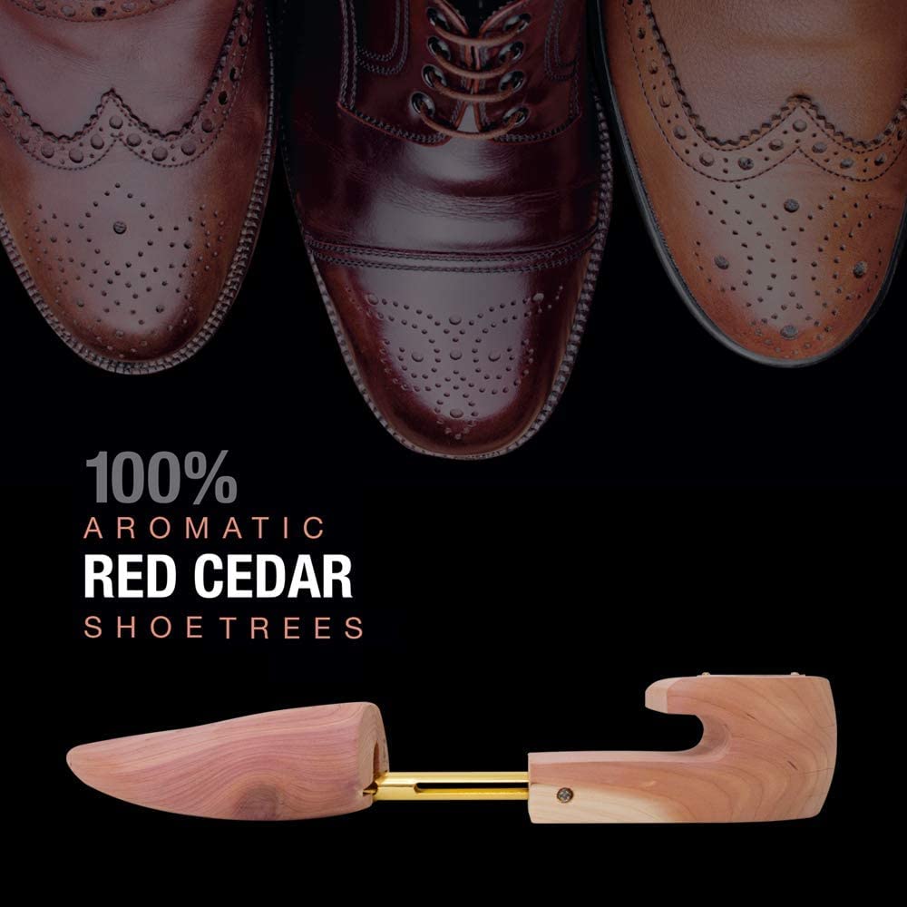 Moneysworth and Best Men's Shoe Trees with Hook Heel, Red Cedar, Medium (size 8.5-9.5)