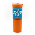 The LoudCup Blow Horn Tumbler, 2-in-1 Cheer & Sip Reusable Water Bottle with Built-In Horn for Sports Games, Tailgates & Parties, BPA-Free, 23 oz, Oriole Orange