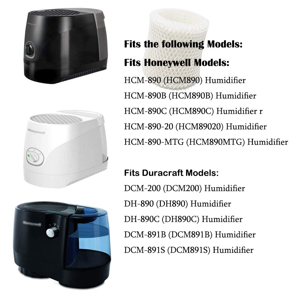 3 Pack Humidifier Wicking Filters for Honeywell HC-888 HC-888N HCM-890 Series HCM-890C HCM-890-20 Filter C