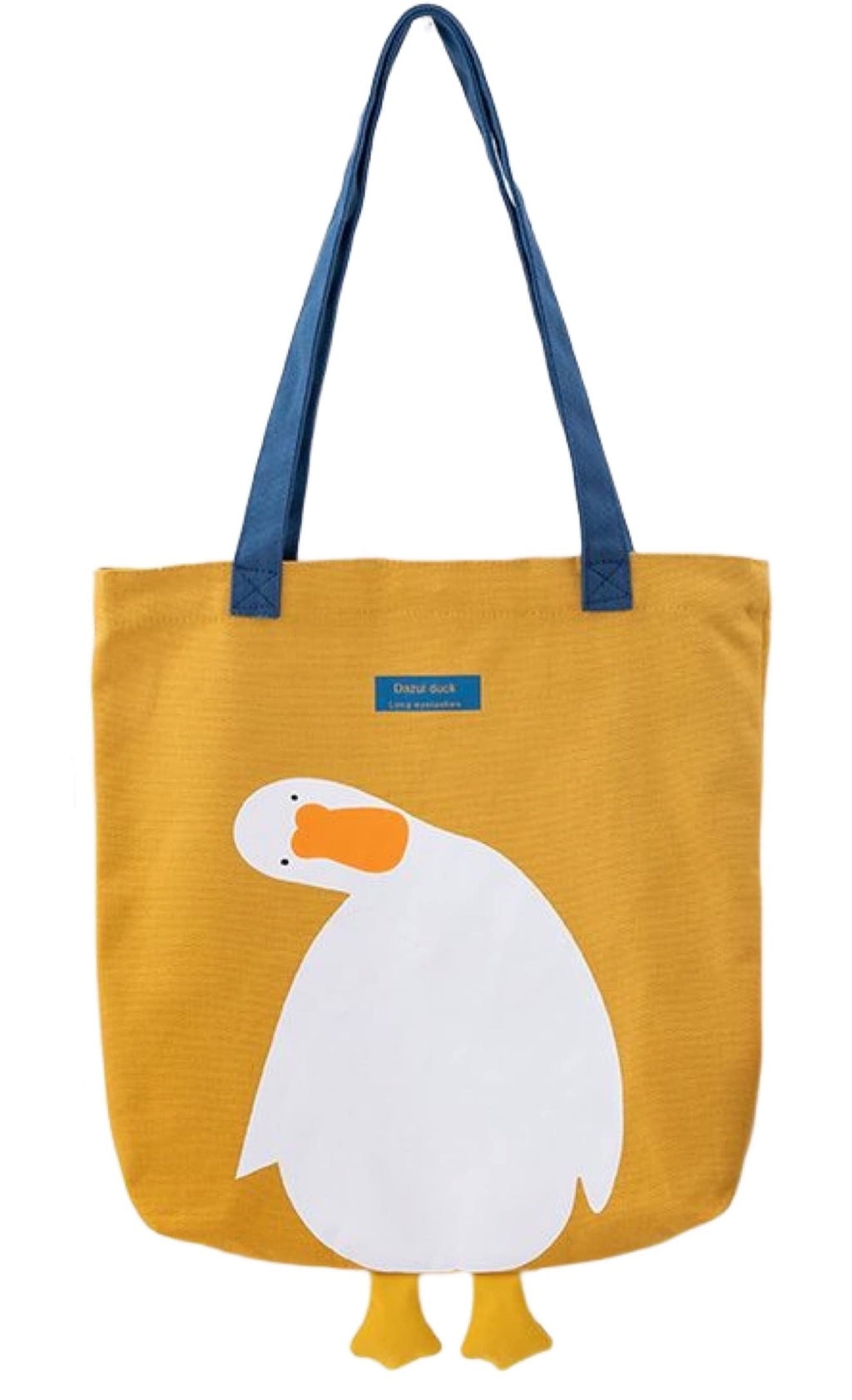 AWXZOM Cute Canvas Tote Bag graphic tote bag funny bags Lunch Grocery (yellow duck)