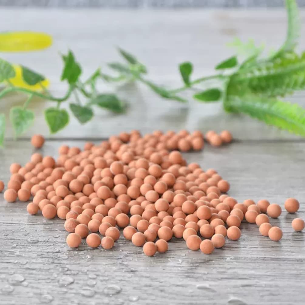 HOT SEAL 2.2 Lb Clay Pebbles, 3-4mm Gardening Ceramsites Growing Media for Succulents Orchids, Aquaponics, Aquaculture Hydroponics. Ceramsite Clay Rocks Decor Cultivation, Leca for Plants