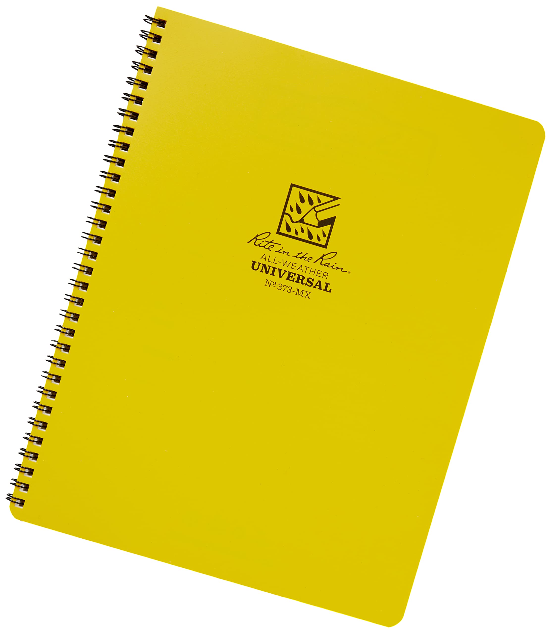 Rite in the Rain All-Weather Side-Spiral Notebook, 8 1/2" x 11", Yellow Cover, Universal Pattern (No. 373-MX)
