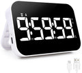 Kitchen Timer, Large Digital Magnetic Timer, Rechargeabilit, Countdown and Countup, 3 Brightness Display, 3 Volume Levels and Vibration Mode, for Cook, Kids Adults Study Teaching