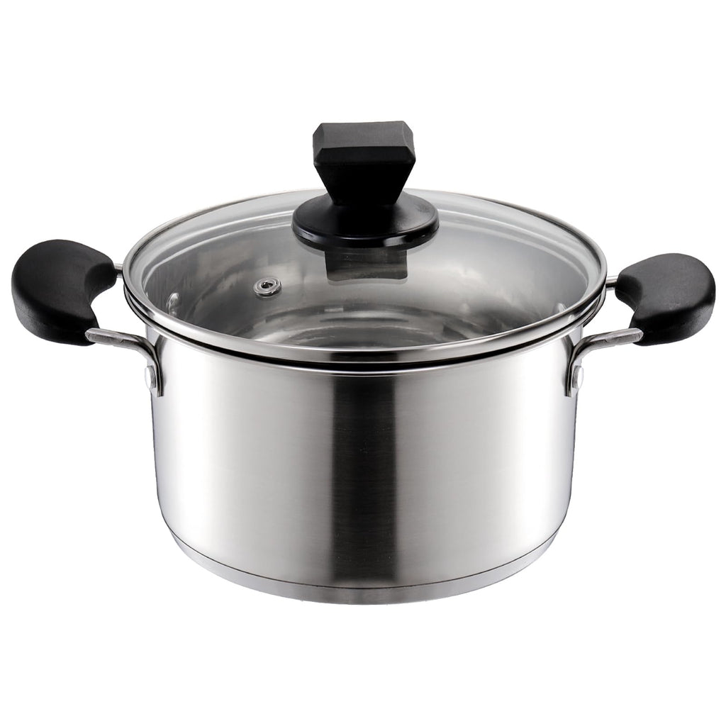 ZENFUN 1.8 Quart Stainless Steel Steamer Pot with Basket, Stock Pot with Glass Lid, Mini Steaming Pot Cookware with Handle, Metal Cooking Steamer for Vegetable, Stews, Pasta, Sauce, Individual-use