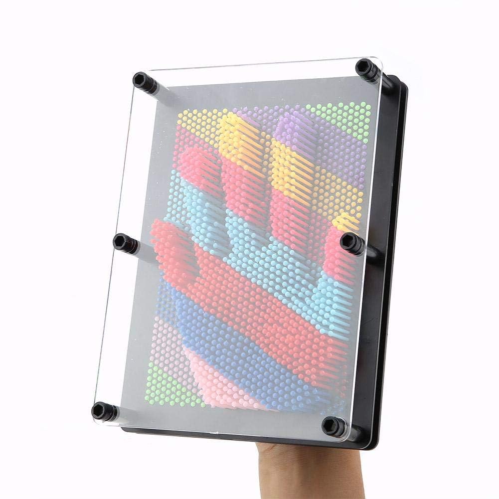 3D Pin Art Board Toy, Pin Art Sensory Toys for Autism, Sculpture Board, Creative & Sensory Art Toy for Kids & Adults, Impressive Tactile for Desk, Office & Home - Colorful Plastic,6 X 8 in